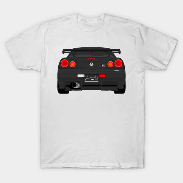 GTR R34 BLACK T-Shirt by VENZ0LIC